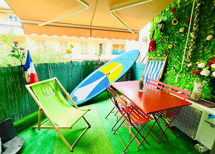 Confortable Studio A Nice Centre Cote Plage Bel Terrasse Paddle